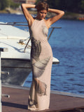 2025 Summer Summer Wind Shell Print Body Out-Back Sleeveless Dress High Waist Thin HZ0108