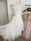 Cute A Line Straps Lace Ruffles Summer Dress Holiday Party Outfits For Girls HZ1214
