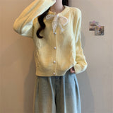 Butterfly Lace Lace Women's Sweater Jacket Autumn And Winter Small Lazy Style Design Knitted Open Shirt HZ0108