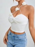 Women's Vest Sling Women 2025 New Inside And Outside Wearing Hottie Design Three-Dimensional Flower Slings HZ0108
