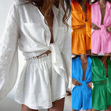 Spring 2025 New Women's Fashion Trend With Bubble Sleeve Tops Casual Fashion Set HZ0108