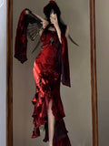 Cute High Low Burgundy Summer 18th Wine Red With Sleeves Birthday Dress Lolita Dress Birthday Outfits HZ1214