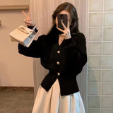 New French Retro Niche V-Neck Short Coat Sweater For Autumn/Winter 2025 HZ0108
