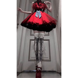 Niulatu Ball Gown Spaghetti Straps Red Summer 16th Birthday Dress Lolita Dress Mini 18th Birthday Outfits Short Lolita Outfit HZ1214