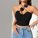 Women's Vest Sling Women 2025 New Inside And Outside Wearing Hottie Design Three-Dimensional Flower Slings HZ0108