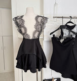 Sexy A Line Halter Neckline Summer Dress Little Black Dress Holiday Party Outfits For Women HZ1214