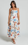 Niulatu 2025 New Printed Suspension Sling Dress INS Casual Loose Vacation Dress SPCP
