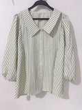 2025TK Summer New Lady Bubble Bubble Sleeve Sweet Doll Shirt HZ0108