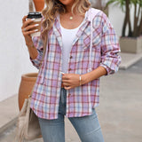 2025 Autumn And Winter New Lady Fashion Casual Hooded Stender Shirt HZ0108
