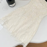 Cute Sheath Halter Neckline Short Lace Summer Dress Holiday Party Outfits For Women HZ1214