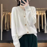 Knitted Cardigan Women's Autumn Dress 2025 New Loose Korean Version Of The Women's Sweater Jacket Short Languid Hoodie HZ0108