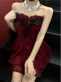 Niulatu A line Sweetheart Red Lace Homecoming Dresses Birthday Dress Birthday Outfits SD1185