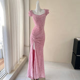 Niulatu Sweet Mermaid Dress Sequin Birthday Dress Princess Dress HZ1108