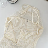 Cute Sheath Halter Neckline Short Lace Summer Dress Holiday Party Outfits For Women HZ1214