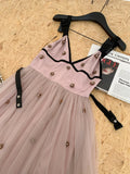 Cute A line Straps Pink Tulle Summer Dress Holiday Party Outfits For Women HZ1214