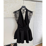 Sexy A Line Halter Neckline Summer Dress Little Black Dress Holiday Party Outfits For Women HZ1214