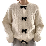 French Spring And Autumn New Sweet Wind Butterfly Soft Sweater Girl Little Fragrance Vintage Knitted Jersey Jacket HZ0108