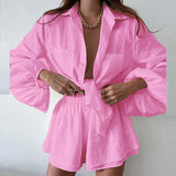 Spring 2025 New Women's Fashion Trend With Bubble Sleeve Tops Casual Fashion Set HZ0108