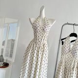 Cute A Line Halter Polka Dots Summer Dress Holiday Party Outfits For Women HZ1214
