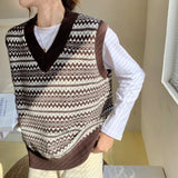 Vintage V-Neck Knitted Vest Women Wear Spring And Autumn Clothes 2025 New Inside The Stacked Small Shoulders HZ0108