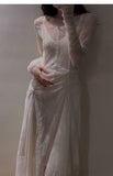 Niulatu Sheath Off The Shoulder White Lace Beach Dress Women's Vacation Dresses Birthday Dress SD1242