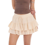 2025 Summer New Lady Tight Belt Anti-Walking Dress Sweet Cake Skirt HZ0108