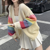 Knitted Cardigan Spring And Autumn Girl 2025 Small Design Feeling Sweet Loose Short Coat Tide Sweater Loose HZ0108