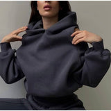 2025 Autumn Fashion Long Sleeve Plus Velvet Tight Belt Simple Style Sports Long Sleeve Trousers Set HZ0108