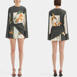 Niulatu New Casual Print Personality Design Short Dress Dress Dress Woman SPCP