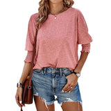 2025 Summer New Fashion Loose Circle Leader Mouth Long Version Of Large-Size T-Shirt Girl HZ0108