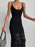 French Temperament Gentle Sexy Silk Dress With Sling Dress Women's Spring And Summer High-End Feel-Up-Pair Knitted Dress HZ0108