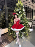 Niulatu Gown Spaghetti Straps Red Christmas Dress Birthday Dresses Birthday Outfits SD1125