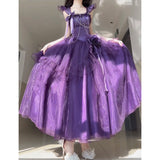 Vintage A line Spaghetti Straps Grape 16th Birthday Dress Lolita Dress Birthday Outfits HZ1214