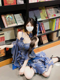 Vintage Mermaid Spaghetti Straps Blue Long Summer 18th Birthday Dress Lolita Dresses Birthday Outfits HZ1214