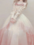 Vintage Ball Gown Off The Shoulder Short Sleeves 16th Ombre Pink Birthday Dress Lolita Dress Birthday Outfits HZ1214