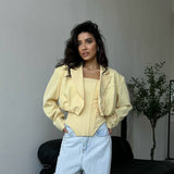 Spring And Autumn New Women's Small Short Blazer Design Temperament Strapped Bra Coat Set HZ0108