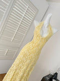 Sexy Sheath V Neckline Yellow Lace Summer Dress Holiday Party Outfits For Women HZ1214