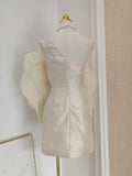 Niulatu Sheath One Shoulder Floral Holiday Dress Travel Vacation Dresses Short Birthday Dress SD1264