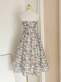 Niulatu A line Sweetheart Floral Holiday Dress Travel Vacation Dresses Birthday Dress SD1250
