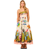 Niulatu Sexy Women's Cotton Slings Graffiti Print Sleeveless Dress SPCP