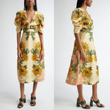 Niulatu Linen Positioning Print Dress In Spring/Summer 2025 INS Loose Holiday Women's Dress SPCP