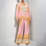 Women's Clothing 2025 Spring New Temperament Elegant Court Style Shirt Trousers New Year's Set HZ0108