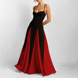 2025 Autumn Dress New Women's Temperament Elegant Fashion Pure Color High-Rise Sling Dress HZ0108