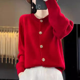 Knitted Cardigan Women's Autumn Dress 2025 New Loose Korean Version Of The Women's Sweater Jacket Short Languid Hoodie HZ0108