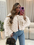 2025 New Fashion Temperament Personality Commuting Creative Knitted Tux Button Wool Coat HZ0108