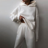 2025 Women's Clothing Pure Color Casual Fashion Sports Pants Two-Piece Set Of Women's Clothing Winter HZ0108