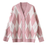 Korean Version Of The Autumn And Winter 2025 New Slacken Loose Sweater Cardigan Female Rhyme Long Outer Knitwear HZ0108