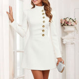 2025 Summer New Women's Collar Bubble Sleeve With Commute Sexy Floral Dress HZ0108