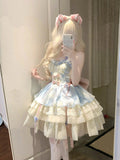 Vintage Ball Gown Halter Lace Short Mini Summer 18th Birthday Dress Lolita Dress Birthday Outfits HZ1214