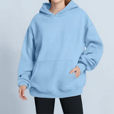 2025 Spring Coat Tunic Temperament Commuting Loose Solid Hooded Pocket Fashion Hooded Hoodie Woman HZ0108